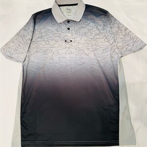 Oakley Men's Gray Gradient Polo Shirt